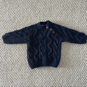 Zara navy blue cable sweater
